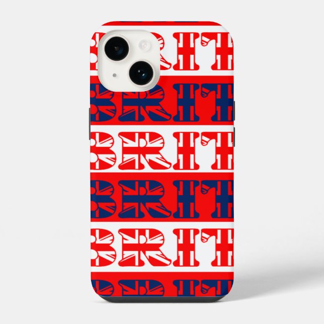 Coque iPhone Rayé "Brit" marqué (Verso)
