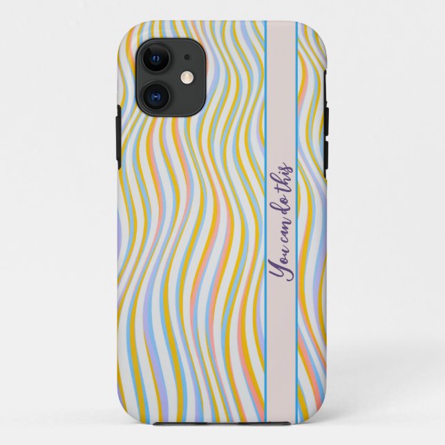 Coque iphone rayé couleur affectée (Dos)