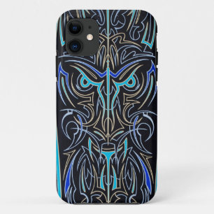 Coque iphone rayé de masque de Tiki