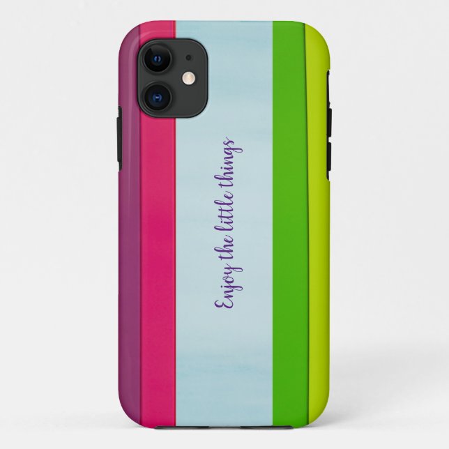 Coque iphone rayé multicolore Abstrait (Dos)