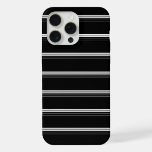 Coque iPhone 15 Pro Max Rayé noir blanc chic