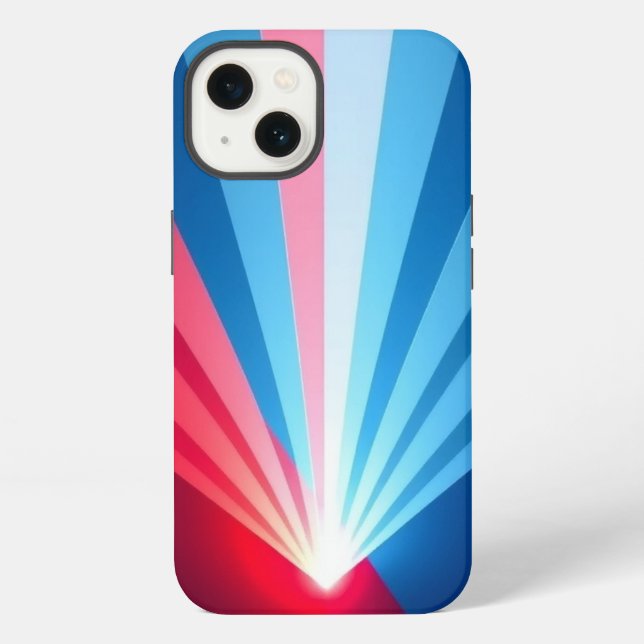 Coque iPhone Rayons colorés Conception mobile (Verso)