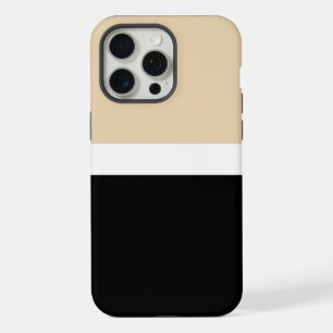 Coque iPhone 15 Pro Max Rayure Abstraite Beige Noir