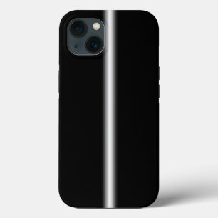 Etui iPhone 13 Rayure blanche délavée sur étui de batterie noir