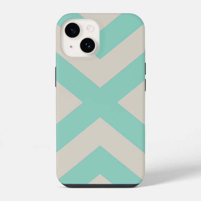 Coque iPhone Rayure Chevron Moderne (Verso)
