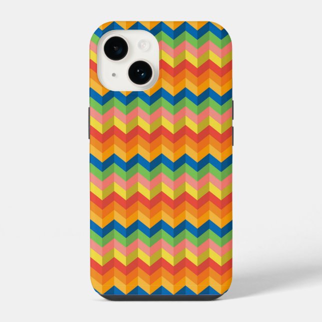 Coque iPhone rayure en zigzag (Verso)