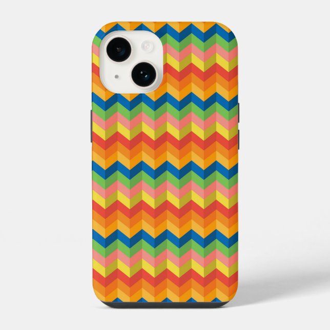 Coque iPhone rayure en zigzag (Verso)