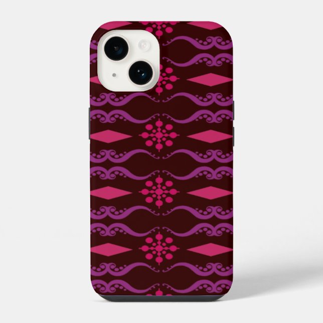 Coque iPhone Rayure Ornementale Inde (Verso)