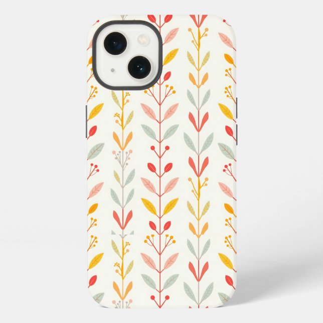 Coque iPhone Rayures Automnales Atténuées (Verso)