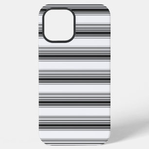 Coque iPhone 12 Pro Max Rayures blanches noires modernes