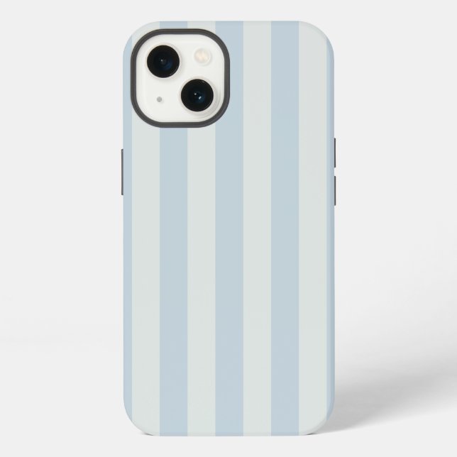 Coque iPhone Rayures bleu clair (Verso)