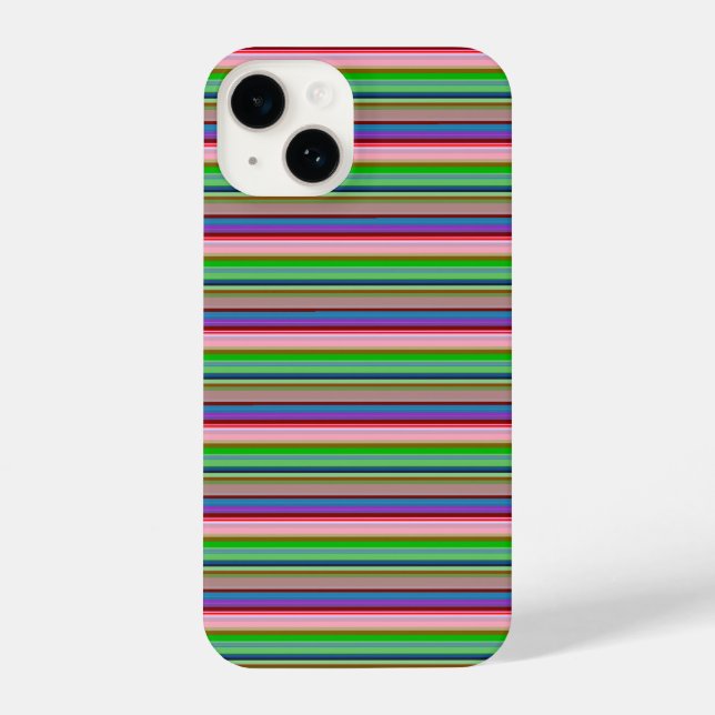 Coque iPhone Rayures colorées chaudes (Verso)