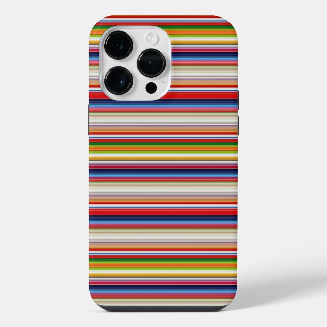 Coque iPhone Rayures colorées chaudes (Verso)