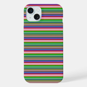 Coque iPhone 15 Plus Rayures colorées chaudes