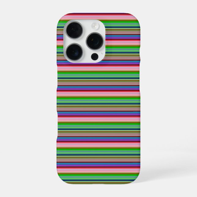 Coque iPhone Rayures colorées chaudes (Verso)