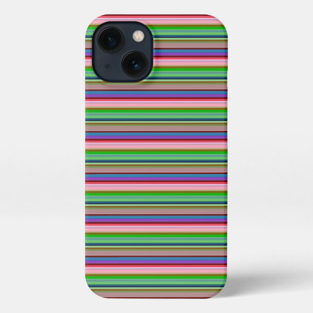 Coque iPhone Rayures colorées chaudes (Verso)