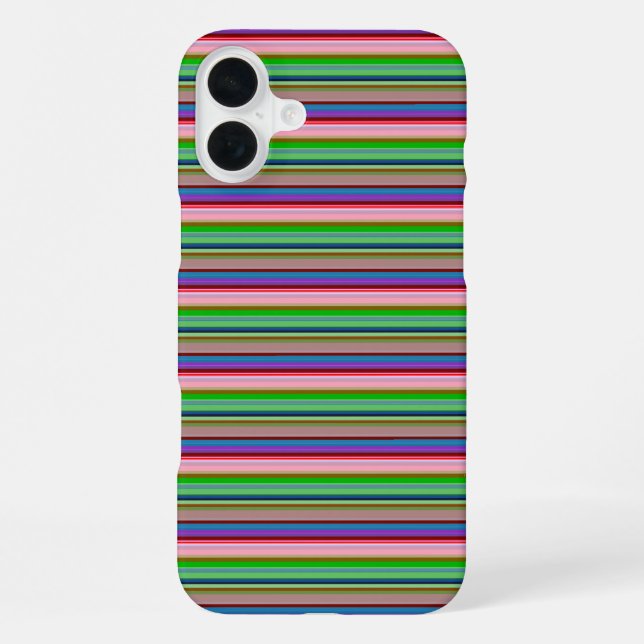 Coque iPhone Rayures colorées chaudes (Verso)