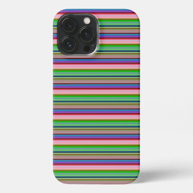 Coque iPhone Rayures colorées chaudes (Verso)