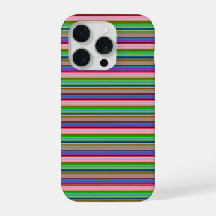 Coque iPhone 15 Pro Rayures colorées chaudes