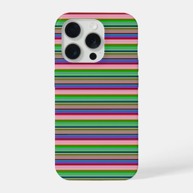 Coque iPhone Rayures colorées chaudes (Verso)