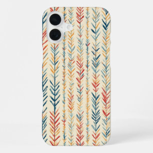 Coque iPhone 16 Plus Rayures de feuilles de pin peintes - Boîtier IPhon