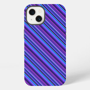 Etui iPhone 13 Rayures diagonales en bleu et violet Case-Mate iPh