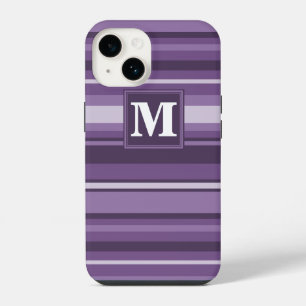 Coque Pour iPhone 14 Rayures lavande Monogram