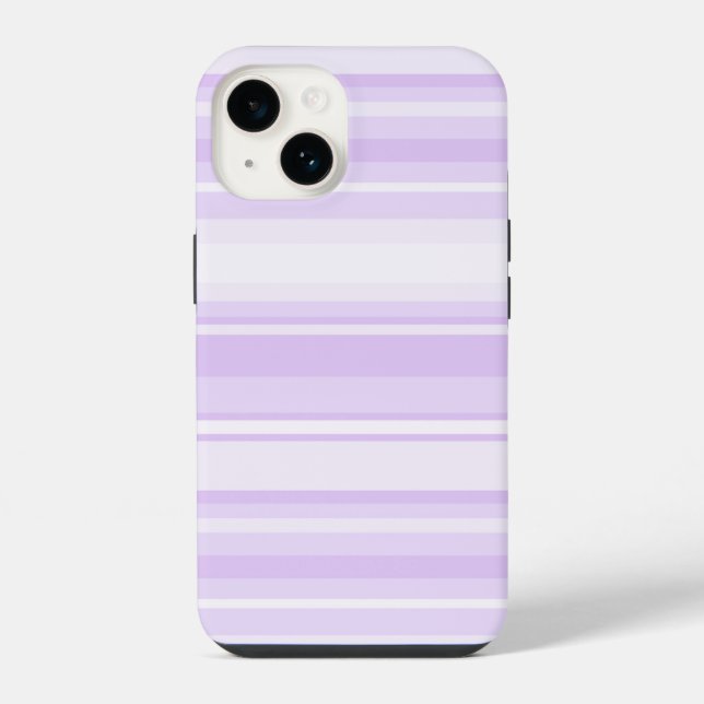 Coque iPhone Rayures lilas (Verso)