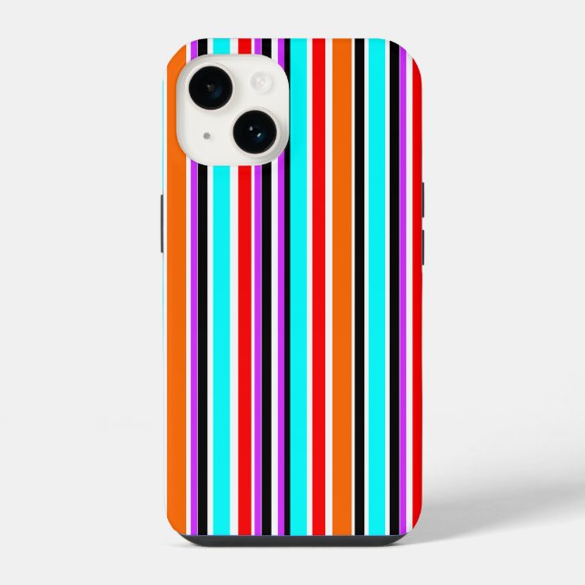 Coque iPhone Rayures Mixtes (Verso)