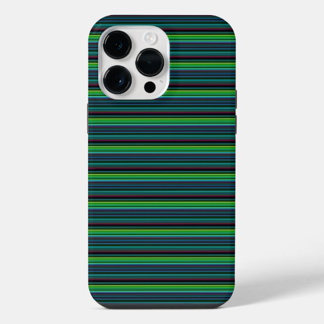 Coque iPhone Rayures néon colorées mignonnes (Verso)