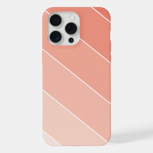 Coque iPhone Rayures Ombré pêche (Verso)