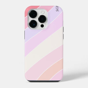 Coque Pour iPhone 14 Plus Rayures pastel personnalisées