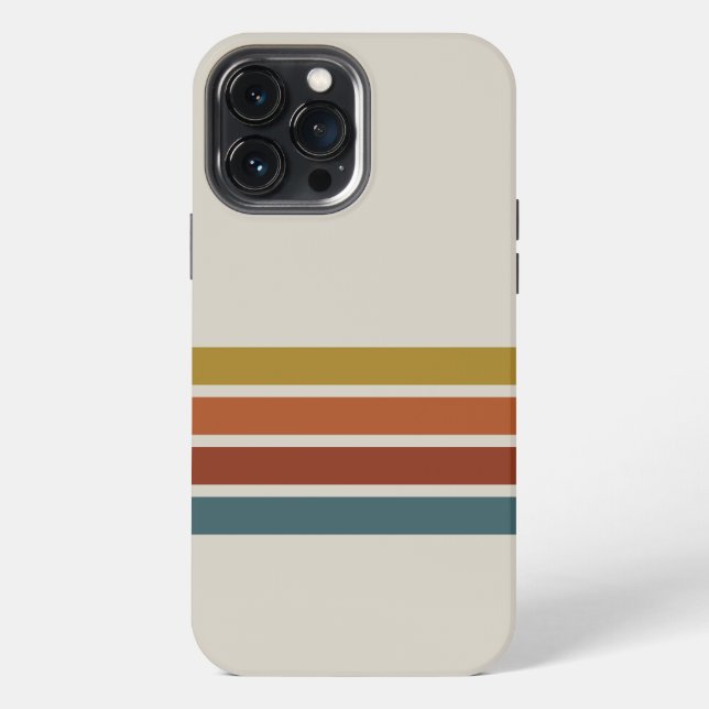 Coque iPhone Rayures Rétro (Verso)
