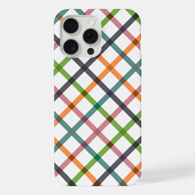 Coque iPhone Rayures Rétro (Verso)
