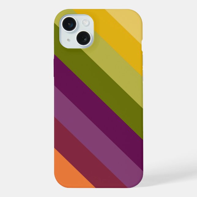 COQUE iPhone RAYURES VIOLET VERT ORANGE JAUNE (Verso)