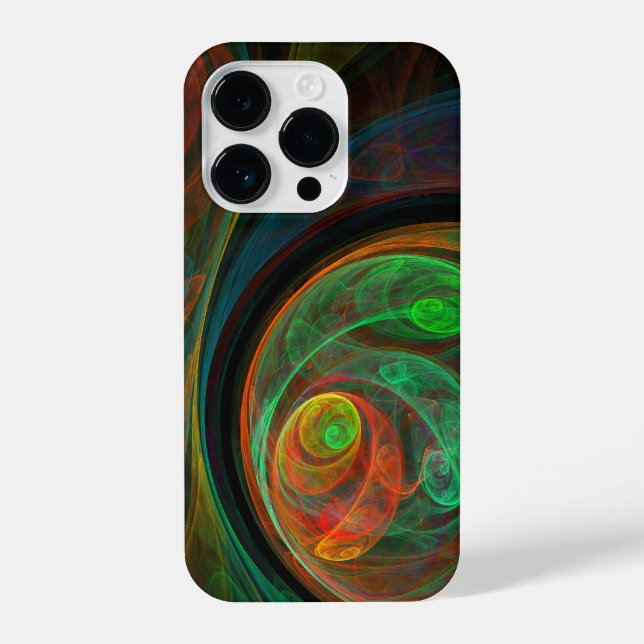 Coque iPhone Reborn Green Art Abstrait (Verso)
