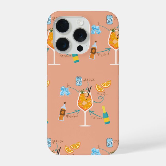 Coque iPhone Recette Aperol (Verso)