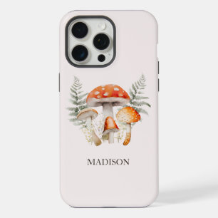 Coque iPhone 15 Pro Max Recette de Maison de Campagne Vintage Champignon d