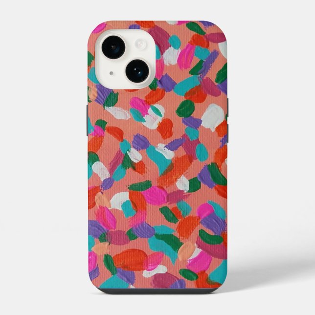 Coque iPhone Récif corallien abstrait (Verso)