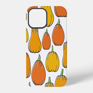 Coque iPhone 12 récoltes citrouilles, motifs de légumes saisonnier