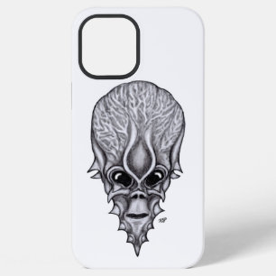 Coque iPhone 12 Pro Max Reconstruction faciale de crâne africain Alien