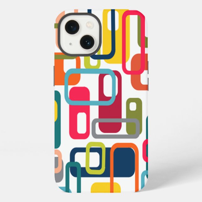 Coque iPhone Rectangles Modernité du milieu du XXe siècle (Verso)