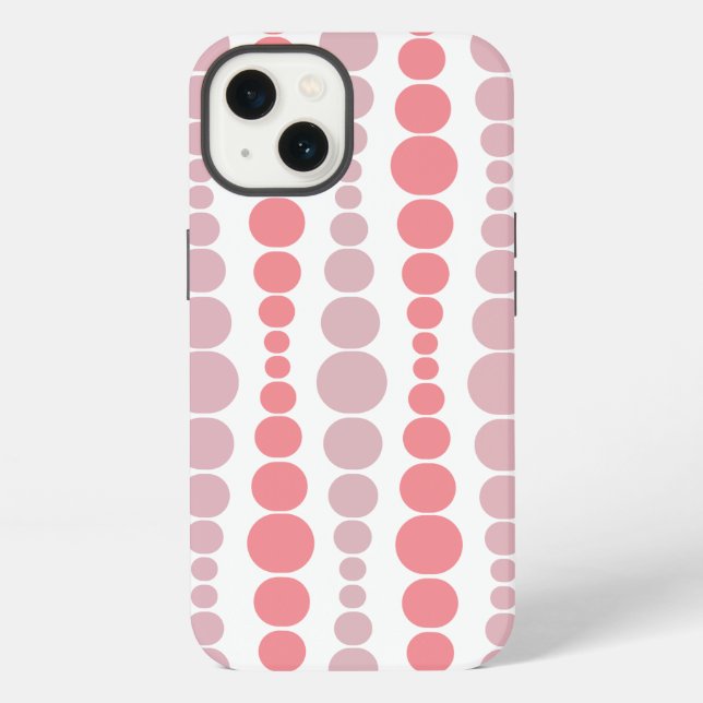 Coque iPhone Rectangles roses modernes (Verso)