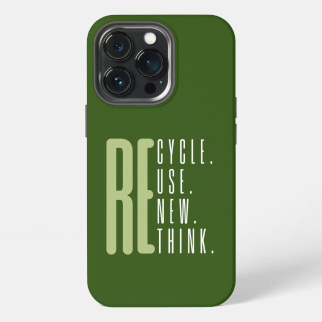 Coque iPhone Recycler Réutiliser Renouveler Repenser (Dos)