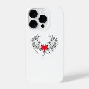 Coque Pour iPhone 14 Plus Red Angel Coeur avec ailes