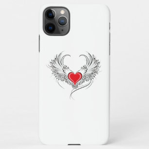 Coque iPhone 11Pro Max Red Angel Coeur avec ailes