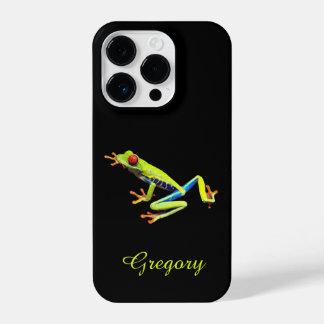 Coque Pour iPhone 14 Plus Red Eyed Painted Tree Frog Name Addition