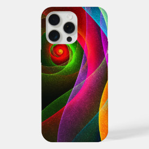 Coque iPhone 15 Pro Max Red Green Orange Modern Abstrait Art Motif #22