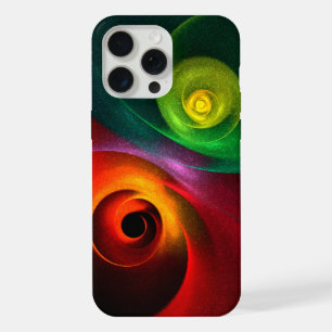 Coque iPhone 15 Pro Max Red Green Yin Yang Moderne Motif d'art Abstrait #2
