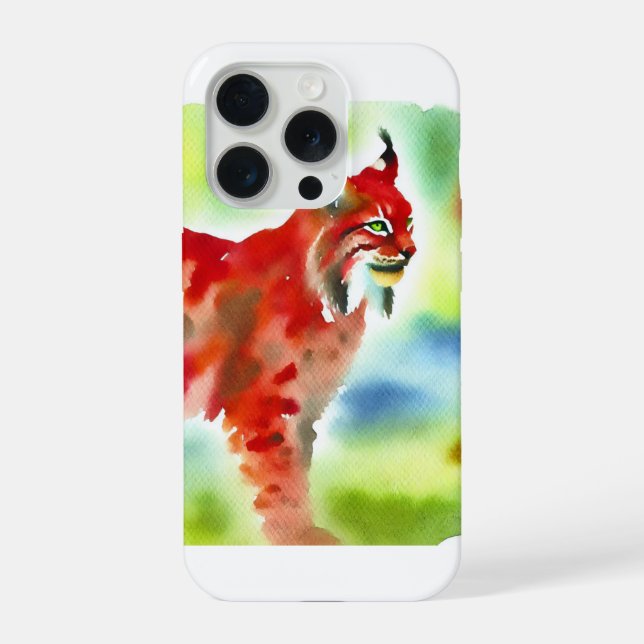 Coque iPhone Red Lynx 041024AREF129 - Watercolor (Verso)